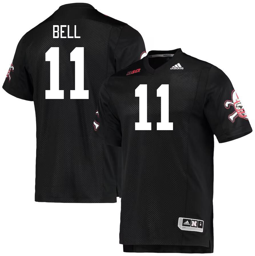 Men #11 Demitrius Bell Nebraska Cornhuskers College Football Jerseys Stitched Sale-Black